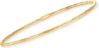 Ross-Simons Italian 14kt Yellow Gold Twisted Bangle Bracelet