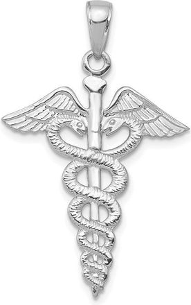 Diamond2Deal 14k Gold Caduceus Pendant