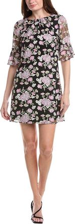Adrianna Papell Embroidered A-Line Mini Dress