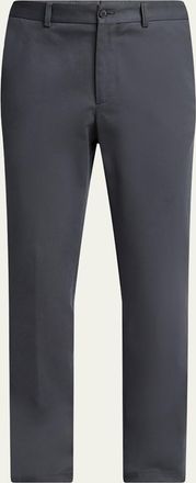 Giorgio Armani Mens Cotton and Cashmere Slim Flat-Front Trousers