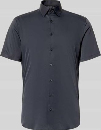 Jake*s Slim Fit Business-Hemd mit Kentkragen in Black, Gr&ouml;&szlig;e 37/38
