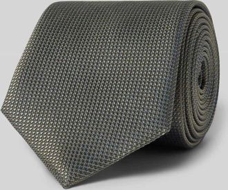 Willen Krawattenfabrik Krawatte aus Seide mit Strukturmuster (6 cm) in Taupe, Gr&ouml;&szlig;e 1