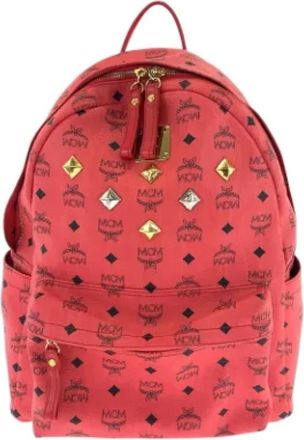 MCM Pre-owned Backpacks, female, Pink, Size: ONE SIZE Pre-owned Leather backpacks