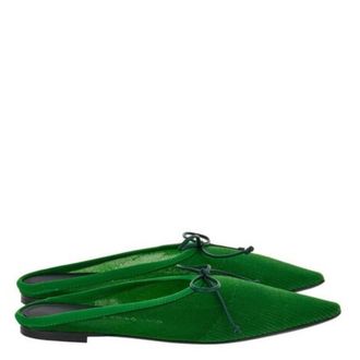 Ferragamo Agata Mesh Pointed-Toe Mules, Size 7 C