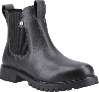 Hush Puppies Wynter Leather WoMens Black Flat Chelsea Boots - Size UK 5