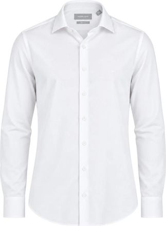 Michael Kors Camicia Slim Strutturata Dobby - - Shirts - Uomo - Bianco - S