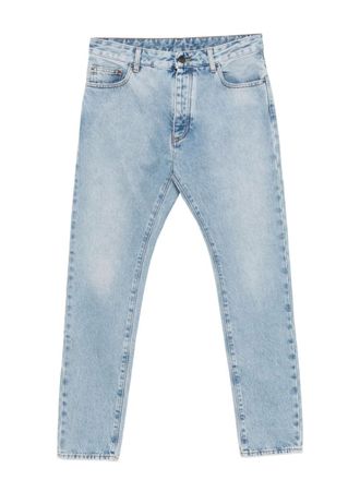 Palm Angels logo-print jeans - men - Cotton/Cotton/Polyester - 32 - Blue