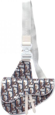 Dior Navy Orange Silver Spangles Fanny Pack Saddle Bag (Pre-Owned)