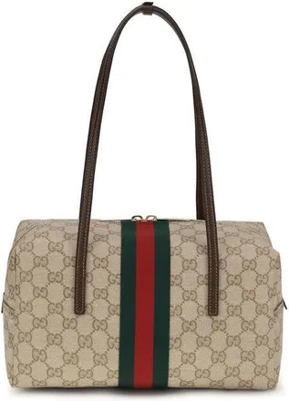 Gucci Boston Melrose Shoulder Bag Beige