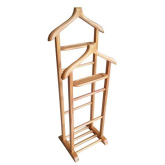 Calicosy Solid Wood Valet Stand, 120 Cm High - BETA in Light Brown