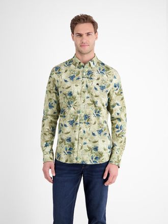 Lerros Langarmhemd LERROS LERROS Herrenhemd in ausdrucksstarkem Design, Herren, Gr. 3XL, Normal- und Kurzgr&ouml;ssen, foam wei&szlig;, 97% Baumwolle, 3% Elasthan, Hemd