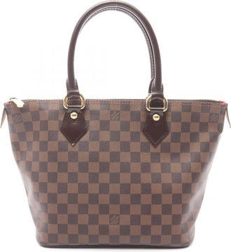 Louis Vuitton Brown Coated Canvas Leather Tote Bag (Pre-Owned)