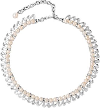 Susan Caplan Vintage 1960s Trifari faux-pearl necklace - women - Silver Plated Brass/Resin - One Size