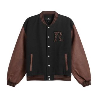Represent Bomber Jackets, male, Black, Size: XL Varsity Bomber