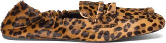 Miu Miu Leren penny loafers - Bruin