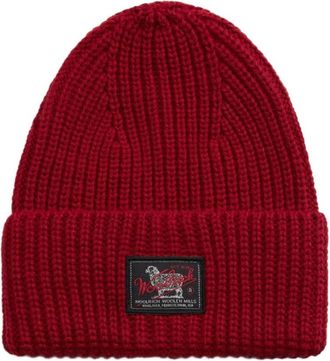 Woolrich Wmac 2001Mr Uf 5138 576 Beanie - unisex - Hoeden - Rood - L - Wol - Accessoires