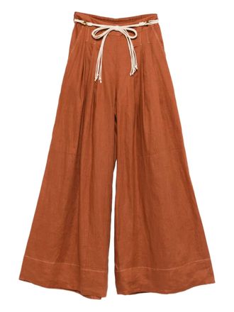 Zimmermann tie-fastening trousers - Brown