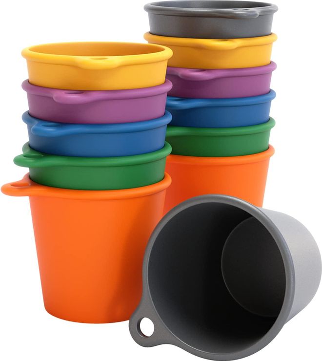 Sopro 12x Schnapsbecher Plastik 4 cl wiederverwendbar - Shotgläser 40 Milliliter bunt - Mehrweg Schnapsglas zum Umhängen - Shot Becher 4cl - Schnapsgläser f ab 18,99 €