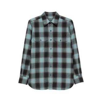 Tom Ford Camisa de Corte Militar a Cuadros Cepillados - Shirts - Hombre - Multicolor - XL