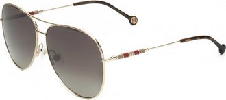 Carolina Herrera Womens CH0034S-0J5G-HA CH0034S 64 0J5G HA Sunglasses - Gold - One Size