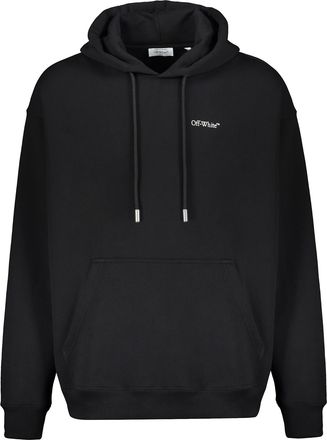 Off-white Black Minimalist And Versatile Hoodie