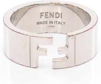 Fendi Stainless Steel Band Ring (Pre-Owned)
