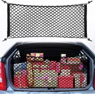 OEM Red Portaequipajes Para Coche De 90 X 40 Cm, Red El&aacute;stica De Almacenamiento Con 4 Ganchos, Red De Nailon Para Suv Y Furgonetas