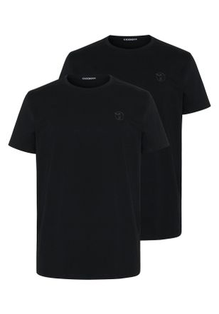 Chiemsee T-Shirt CHIEMSEE, Herren, Gr. XXL, schwarz (schwarz, schwarz), Obermaterial: 100% Baumwolle, Rundhals, Shirts T-Shirt, im Doppelpack