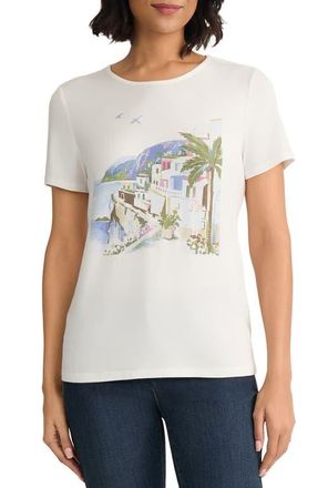 Jones New York Graphic T-Shirt in Natural White at Nordstrom, Size X-Small