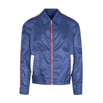 Alexander McQueen Skull Jacquard Jacket - male - Alexander McQueen - Bomber Jackets - Blue - M - Jackets