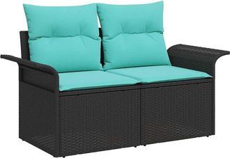 vidaXL Divano Da Giardino 2-numero Di Posti Polyrattan Vidaxl