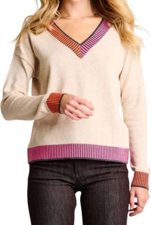 Lisa Todd Ribbed & Ready Sweater In Almond