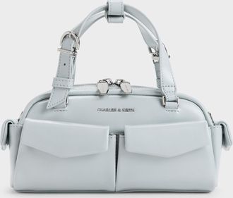 Charles & Keith Rachel Multi-Pocket Bowling Bag