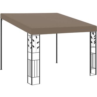 vidaXL Cenador Con Montaje En La Pared Gris Taupe 3x3x2,5 M Vidaxl