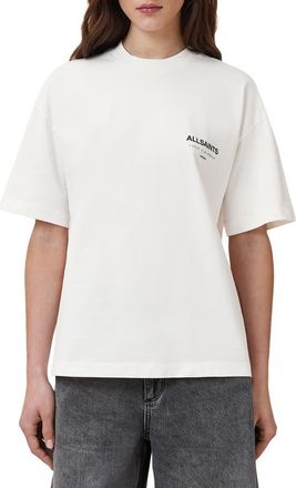 AllSaints Underground Etta Cotton Graphic T-Shirt in Ashen White at Nordstrom, Size X-Small
