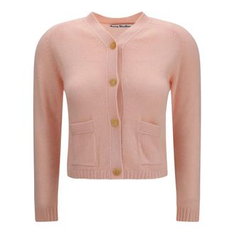 Acne Studios Cardigan in Cashmere con Scollo a V - - Knitwear - Donna - Rosa - M
