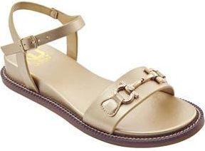 Ninety Union Madison Ankle Strap Flat Sandal in Gold at Nordstrom Rack, Size 5
