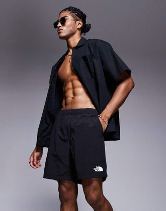 The North Face Pantaloncini da bagno neri con logo W-Nero