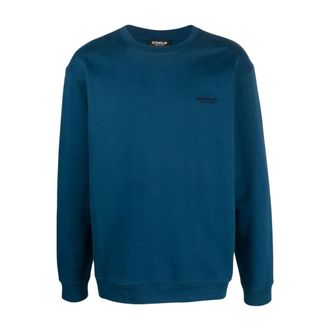 Dondup Sweatshirts, male, Blue, Size: M Regular-fit crew-neck sweatshirt