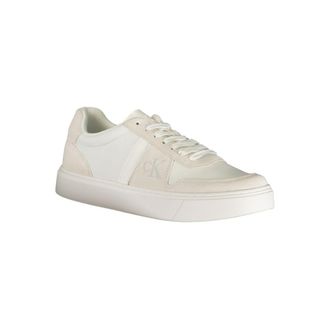 Calvin Klein Lace-Up Polyester Sneaker - White