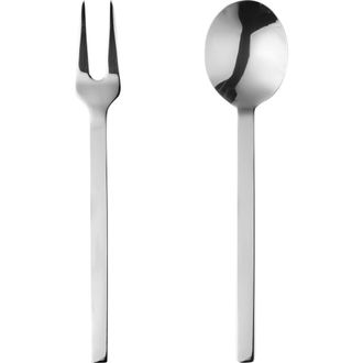 Mepra Stile By Pininfarina Serving Set - 2 Pieces in Silver at Nordstrom