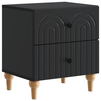 vidaXL Armario De Noche Negro 43 X 34,5 X 48 Cm Madera De Ingenier&iacute;a Vidaxl