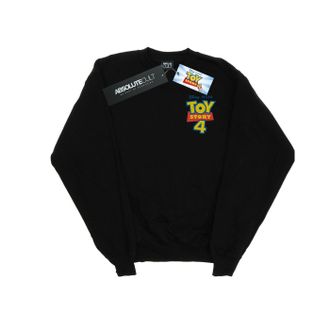 Disney Heren Toy Story 4 Logo Borst Print Sweatshirt (Zwart)