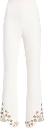 Cinq &agrave; Sept Pantaloni a fiori - Bianco