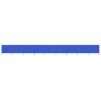 Berkfield Home 9-panel Wind Screen Fabric 1200x120 cm Azure Blue
