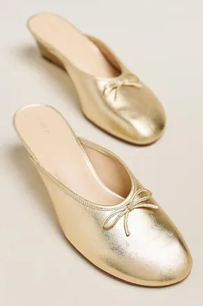Maeve Velvet Wedge Mules