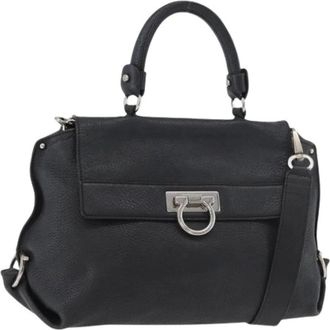 Ferragamo Pre-owned Handbags, female, Black, Size: ONE SIZE Pre-owned Hand Bag