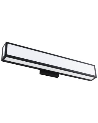 Eglo Eglo Maska 1 Light Integrated Led Bath/Vanity Light With Black Finish & White Acrylic Shade
