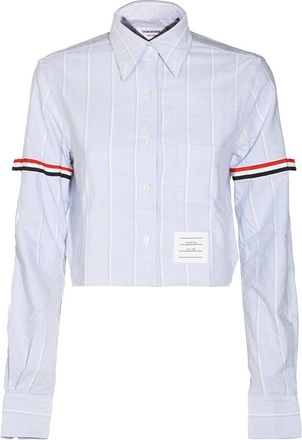Thom Browne Shirts Blue And Green-Donna