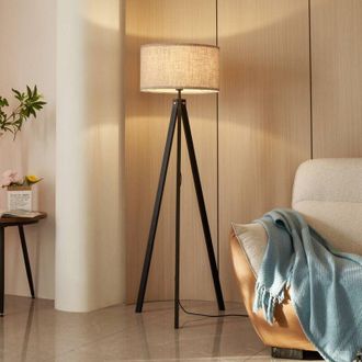 Lindby Floor Lamp Herry made of Textile for Living Room & Dining Room